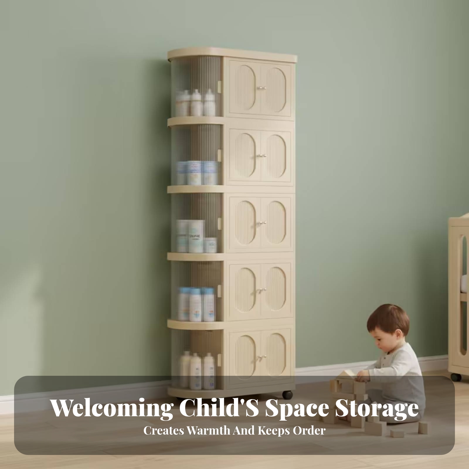 خزانة أطفال بخمسة أدوار بلون ب - مراجعة Baby Nursery Shelf وسعره