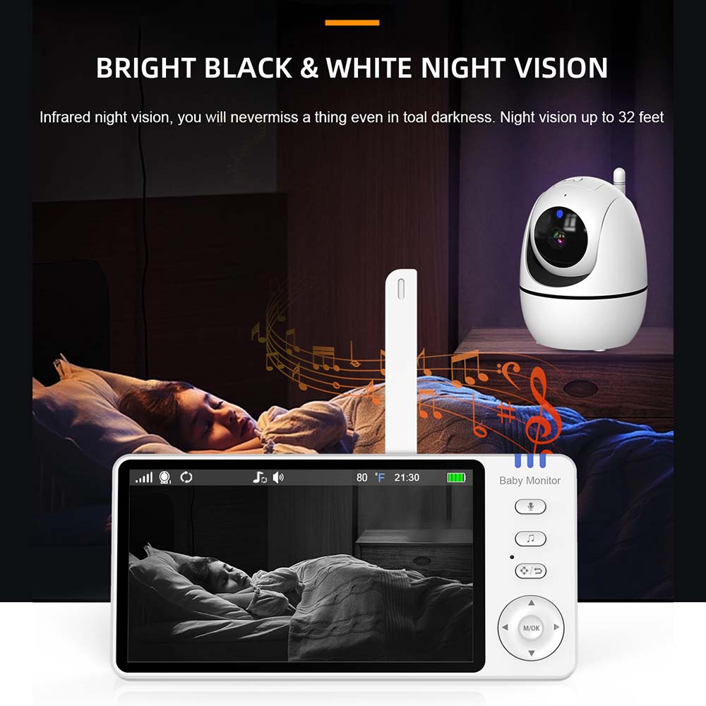 5 بوصة مراقبة الطفل بالفيديو ، - مراجعة Baby Nursery Camera وسعره