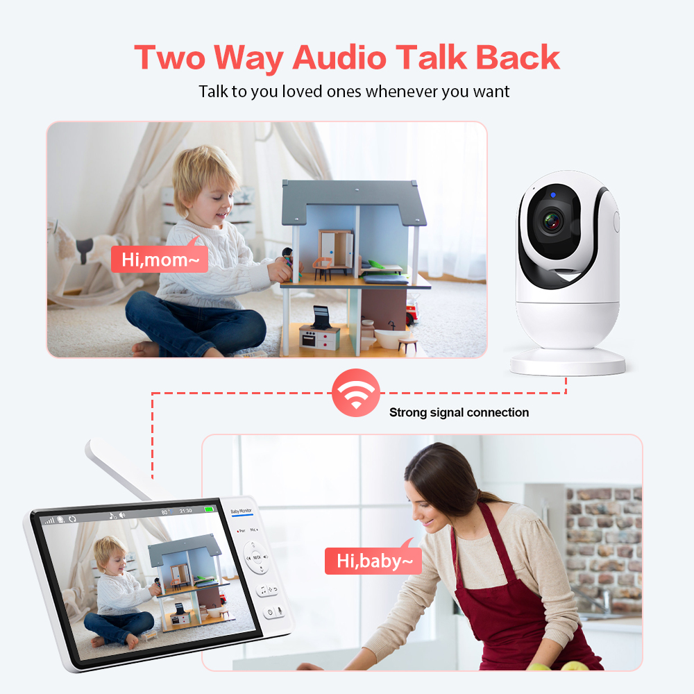فيديو مراقبة الطفل 7 ''1080P H - مراجعة Baby Nursery Camera وسعره