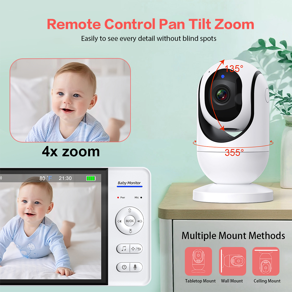فيديو مراقبة الطفل 7 ''1080P H - مراجعة Baby Nursery Camera وسعره