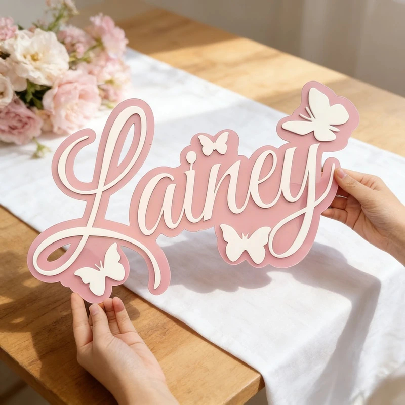 لوحة اسم الطفل المخصصة، تصميم  - مراجعة Baby Nursery Decor وسعره