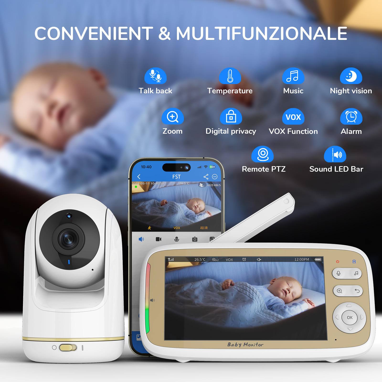 كاميرا مراقبة الأطفال VB803 PR - مراجعة Baby Nursery Camera وسعره