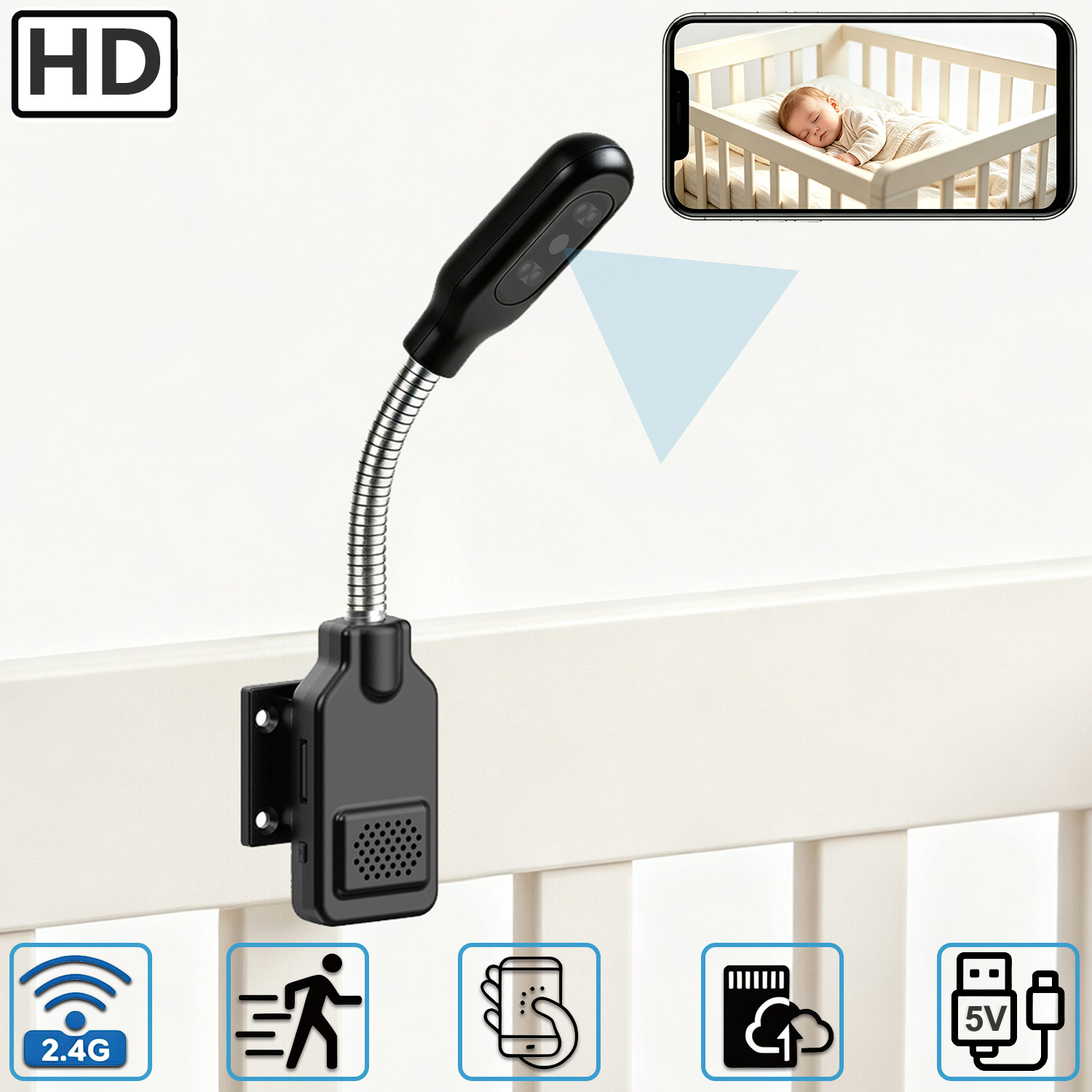 كاميرا مراقبة مرنة للأطفال وال - مراجعة Baby Nursery Camera وسعره