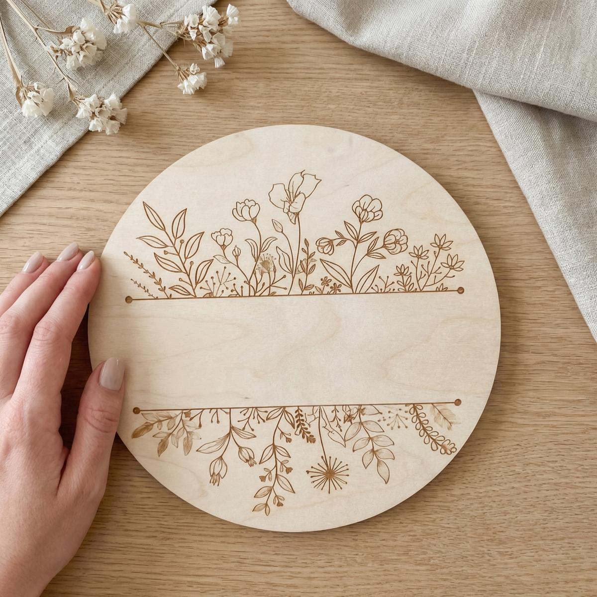 لوحة خشبية دائرية مزخرفة بالزه - مراجعة Baby Nursery Decor وسعره
