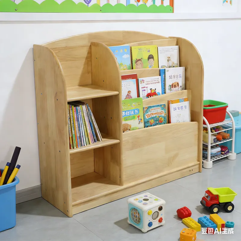 خزانة تخزين للأطفال من الخشب ا - مراجعة Baby Nursery Shelf وسعره