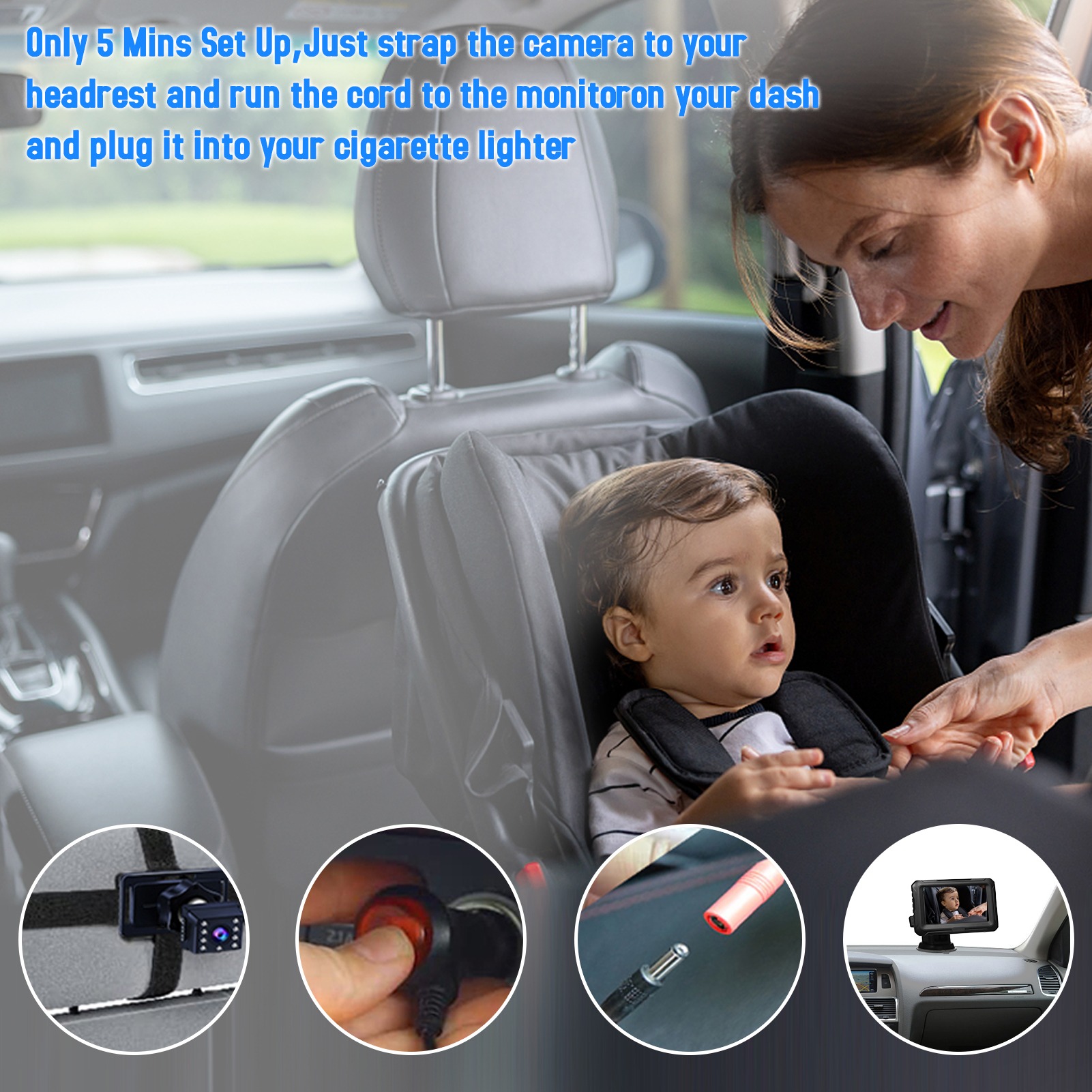 مرآة سيارة للأطفال بدقة 1080 ب - مراجعة Baby Nursery Camera وسعره
