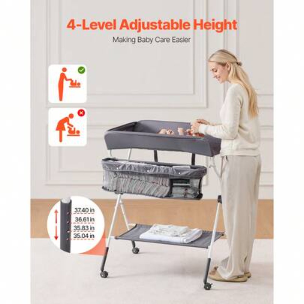 طاولة تغيير حفاضات الأطفال قاب - مراجعة Baby Nursery Shelf وسعره