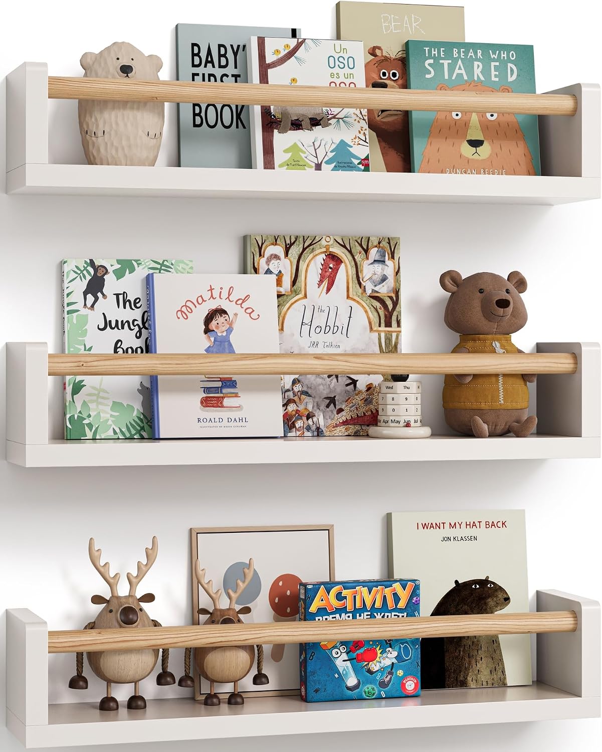 مجموعة من 3 رفوف كتب عائمة لغر - مراجعة Baby Nursery Shelf وسعره