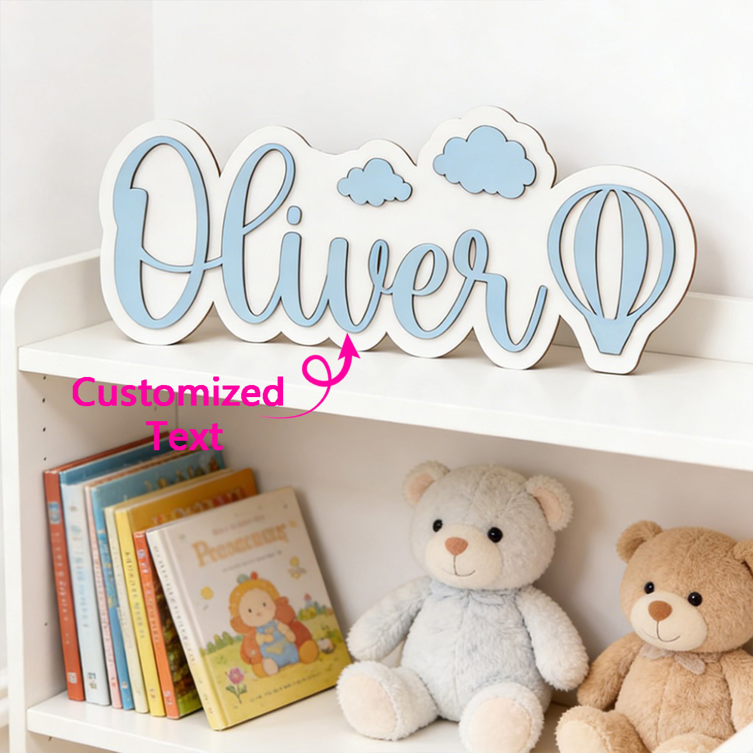 لافتة غرفة مخصصة على شكل منطاد - مراجعة Baby Nursery Decor وسعره