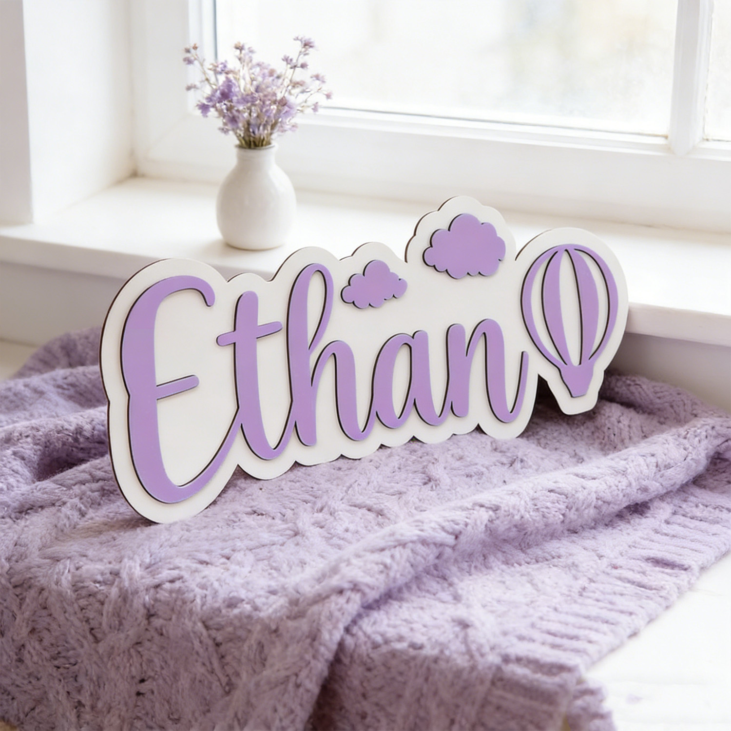 لافتة غرفة مخصصة على شكل منطاد - مراجعة Baby Nursery Decor وسعره